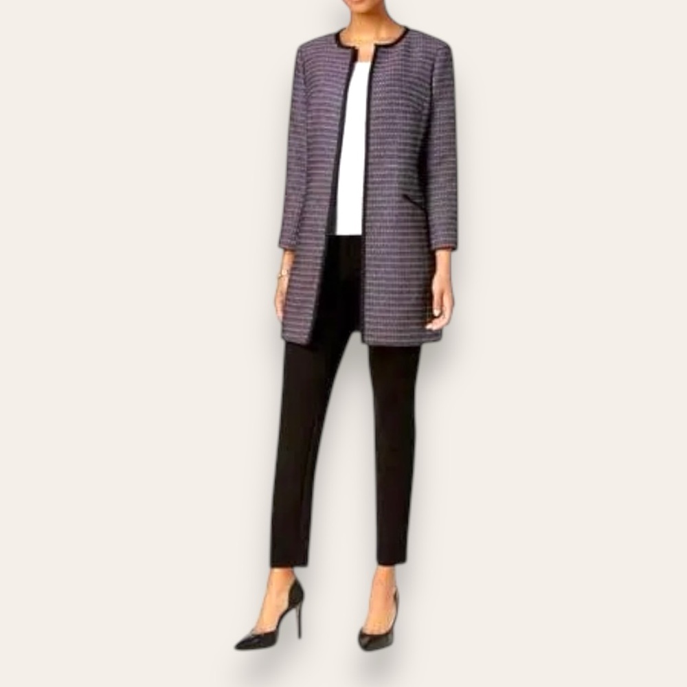 Charter Club Black and White Checkered Blazer